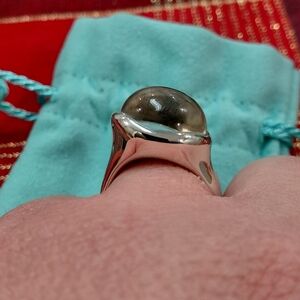 Tiffany Cabochon Rock Crystal Domed Ring